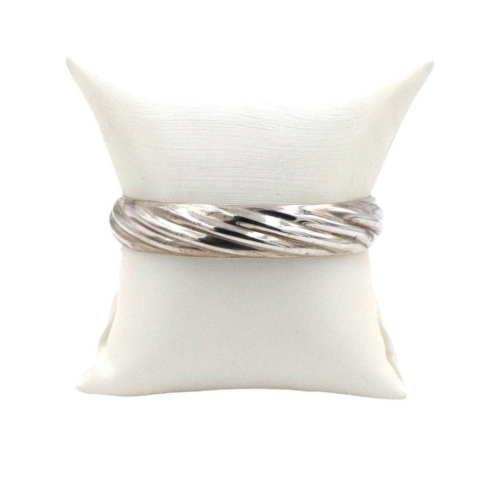 Wide Sterling Bangle, Vintage Twisted Sterling LIRM Italian Bangle Bracelet, Wid